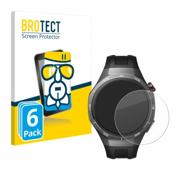 Face avant d’un emballage produit avec le logo de la marque BROTECT. À côté, l’appareil Huawei Watch GT 5 Pro (46 mm) est repr