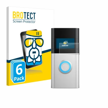 Face avant d’un emballage produit avec le logo de la marque BROTECT. À côté, l’appareil Ring Video Doorbell 3 Plus est représe