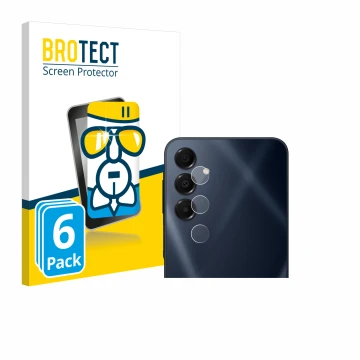 Face avant d’un emballage produit avec le logo de la marque BROTECT. À côté, l’appareil Samsung Galaxy A16 5G (Caméra UNIQUEME