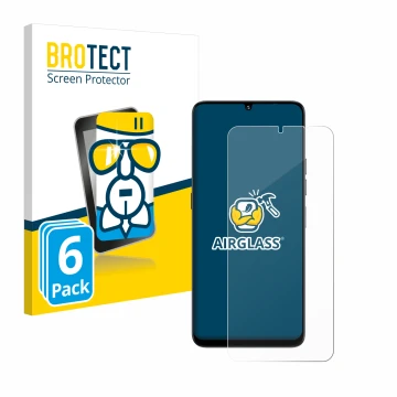 Face avant d’un emballage produit avec le logo de la marque BROTECT. À côté, l’appareil Umidigi G9 5G est représenté avec la p