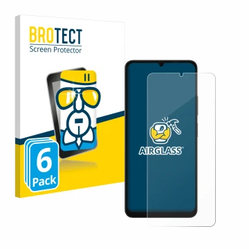 Face avant d’un emballage produit avec le logo de la marque BROTECT. À côté, l’appareil Ulefone Note 20 Pro est représenté ave