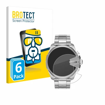 Face avant d’un emballage produit avec le logo de la marque BROTECT. À côté, l’appareil Diesel Mega Chief DZ4417 est représent