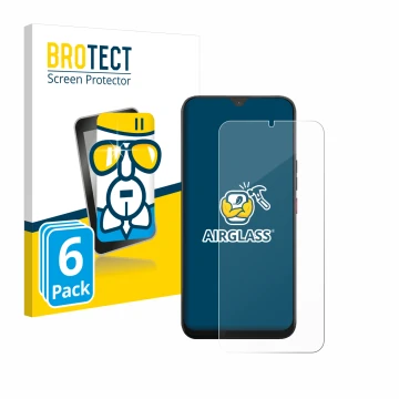 Face avant d’un emballage produit avec le logo de la marque BROTECT. À côté, l’appareil Volla Phone 22 est représenté avec la 
