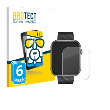Face avant d’un emballage produit avec le logo de la marque BROTECT. À côté, l’appareil Bekomiya Smartwatch 2