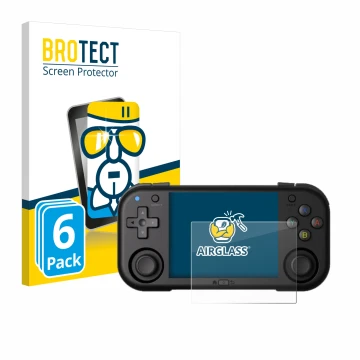 Face avant d’un emballage produit avec le logo de la marque BROTECT. À côté, l’appareil Magicx Mini Zero 28 est représenté ave