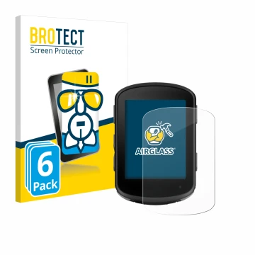 Face avant d’un emballage produit avec le logo de la marque BROTECT. À côté, l’appareil Garmin Edge 540 Solar est représenté a