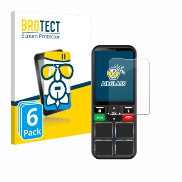 Face avant d’un emballage produit avec le logo de la marque BROTECT. À côté, l’appareil Geemarc CL8000 est représenté avec la 