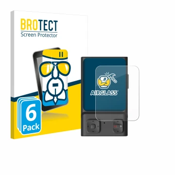 Face avant d’un emballage produit avec le logo de la marque BROTECT. À côté, l’appareil Hoverair Beacon est représenté avec la