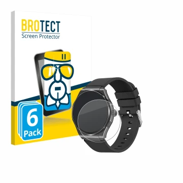 Face avant d’un emballage produit avec le logo de la marque BROTECT. À côté, l’appareil Knauermann Pro 3 2024 (rond) est repré