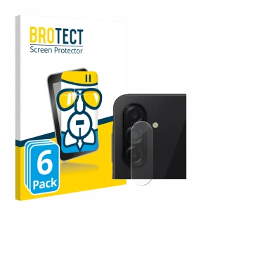 Face avant d’un emballage produit avec le logo de la marque BROTECT. À côté, l’appareil Samsung Galaxy A26 5G Enterprise Editi