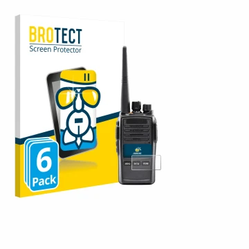 Face avant d’un emballage produit avec le logo de la marque BROTECT. À côté, l’appareil Midland G18 Pro PMR est représenté ave
