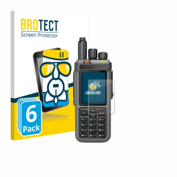 Face avant d’un emballage produit avec le logo de la marque BROTECT. À côté, l’appareil Radtel RT-880 est représenté avec la p
