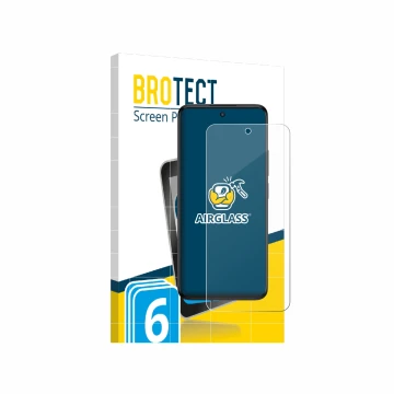 Face avant d’un emballage produit avec le logo de la marque BROTECT. À côté, l’appareil TCL SE NxtPaper 5G est représenté avec
