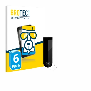 Face avant d’un emballage produit avec le logo de la marque BROTECT. À côté, l’appareil Xiaomi Electric Scooter 5 Max est repr