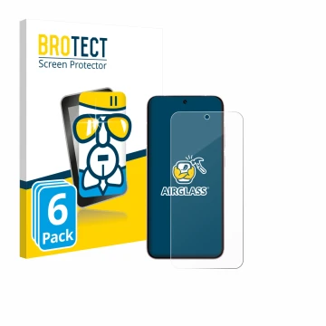 Face avant d’un emballage produit avec le logo de la marque BROTECT. À côté, l’appareil Vivo X200 FE est représenté avec la pr