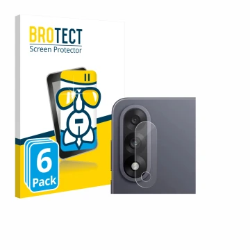 Face avant d’un emballage produit avec le logo de la marque BROTECT. À côté, l’appareil OnePlus Nord 5 (Caméra UNIQUEMENT) est