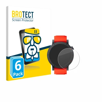 Face avant d’un emballage produit avec le logo de la marque BROTECT. À côté, l’appareil Nothing CMF Watch 3 Pro est représenté