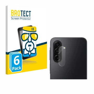 Face avant d’un emballage produit avec le logo de la marque BROTECT. À côté, l’appareil Samsung Galaxy A17 5G (Caméra UNIQUEME