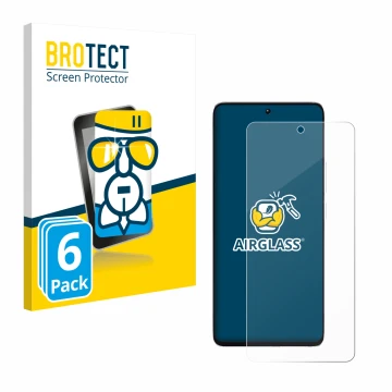 Face avant d’un emballage produit avec le logo de la marque BROTECT. À côté, l’appareil Xiaomi Poco M7 Pro 4G est représenté a