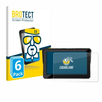 Face avant d’un emballage produit avec le logo de la marque BROTECT. À côté, l’appareil Carpuride W502 Pro 5