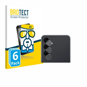 Face avant d’un emballage produit avec le logo de la marque BROTECT. À côté, l’appareil Samsung Galaxy S25 FE Enterprise Editi