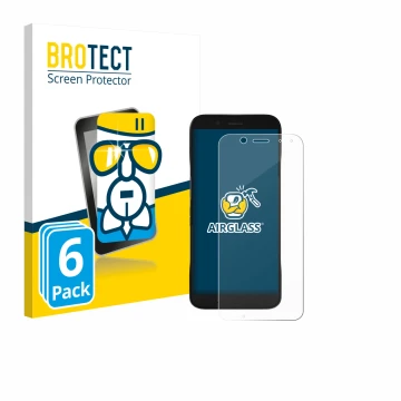 Face avant d’un emballage produit avec le logo de la marque BROTECT. À côté, l’appareil Datalogic Memor 17 HC est représenté a