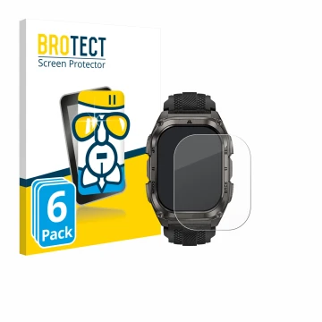 Face avant d’un emballage produit avec le logo de la marque BROTECT. À côté, l’appareil Kospet Tank M4 est représenté avec la 