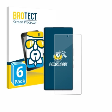 Face avant d’un emballage produit avec le logo de la marque BROTECT. À côté, l’appareil ZTE Nubia Red Magic 11 Pro est représe