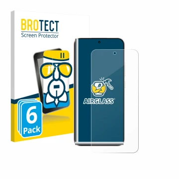 Face avant d’un emballage produit avec le logo de la marque BROTECT. À côté, l’appareil Oppo Reno 14 est représenté avec la pr