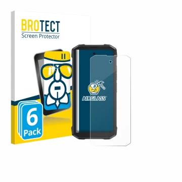 Face avant d’un emballage produit avec le logo de la marque BROTECT. À côté, l’appareil Cubot King Kong Mini 4 est représenté 