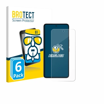 Face avant d’un emballage produit avec le logo de la marque BROTECT. À côté, l’appareil Nubia Neo 3 GT 5G est représenté avec 