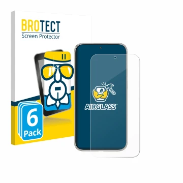 Face avant d’un emballage produit avec le logo de la marque BROTECT. À côté, l’appareil Huawei Mate 70 Air est représenté avec