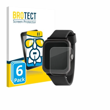 Face avant d’un emballage produit avec le logo de la marque BROTECT. À côté, l’appareil Sector Smartwatch S-08 est représenté 