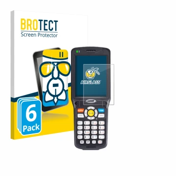 Face avant d’un emballage produit avec le logo de la marque BROTECT. À côté, l’appareil Unitech HT510 est représenté avec la p