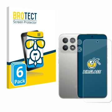 Face avant d’un emballage produit avec le logo de la marque BROTECT. À côté, l’appareil Xiaomi Poco F8 Pro (Avant+Caméra) est 