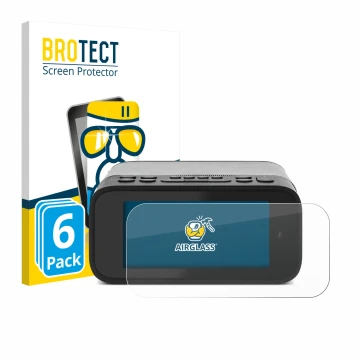 Face avant d’un emballage produit avec le logo de la marque BROTECT. À côté, l’appareil TechniSat Digitradio 52 BT est représe
