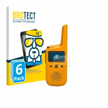 Face avant d’un emballage produit avec le logo de la marque BROTECT. À côté, l’appareil Motorola Talkabout T72 est représenté 