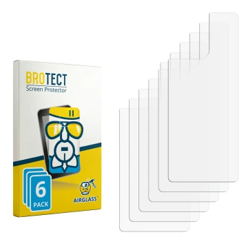 Face avant d’un emballage produit avec le logo de la marque BROTECT. À côté se trouve la protection d’écran correspondante.