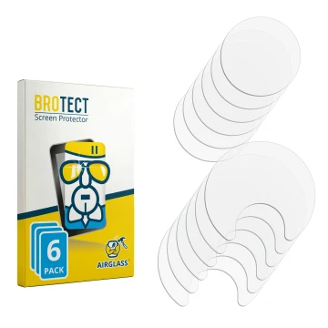 Face avant d’un emballage produit avec le logo de la marque BROTECT. À côté se trouve la protection d’écran correspondante.