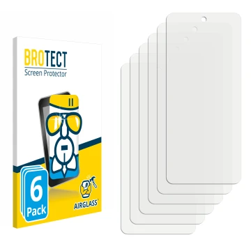 Face avant d’un emballage produit avec le logo de la marque BROTECT. À côté se trouve la protection d’écran correspondante.