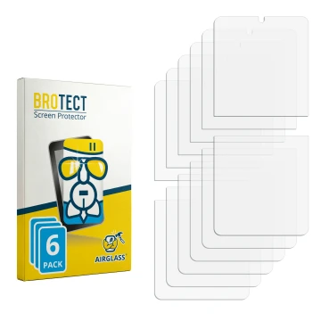 Face avant d’un emballage produit avec le logo de la marque BROTECT. À côté se trouve la protection d’écran correspondante.