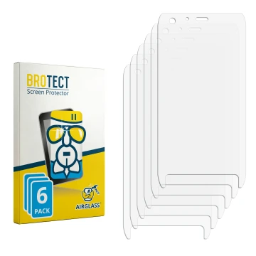 Face avant d’un emballage produit avec le logo de la marque BROTECT. À côté se trouve la protection d’écran correspondante.