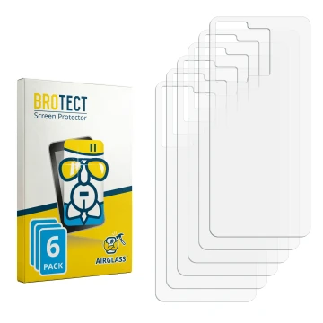 Face avant d’un emballage produit avec le logo de la marque BROTECT. À côté se trouve la protection d’écran correspondante.
