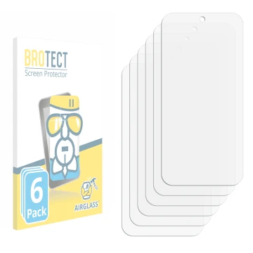 Face avant d’un emballage produit avec le logo de la marque BROTECT. À côté se trouve la protection d’écran correspondante.