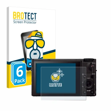 Face avant d’un emballage produit avec le logo de la marque BROTECT. À côté, l’appareil Sony Cyber-Shot DSC-RX100 III est repr