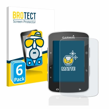 Face avant d’un emballage produit avec le logo de la marque BROTECT. À côté, l’appareil Garmin Edge 520 est représenté avec la