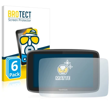 Face avant d’un emballage produit avec le logo de la marque BROTECT. À côté, l’appareil TomTom Go 6200 est représenté avec la 