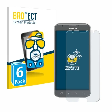 Face avant d’un emballage produit avec le logo de la marque BROTECT. À côté, l’appareil Samsung Galaxy J3 2017 est représenté 