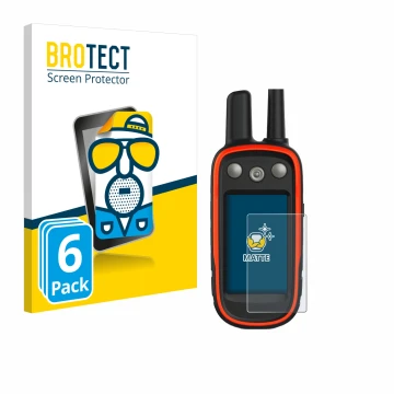 Face avant d’un emballage produit avec le logo de la marque BROTECT. À côté, l’appareil Garmin Atemos 100 est représenté avec 