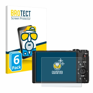 Face avant d’un emballage produit avec le logo de la marque BROTECT. À côté, l’appareil Sony Cyber-Shot DSC-HX99 est représent